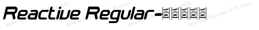 Reactive Regular字体转换